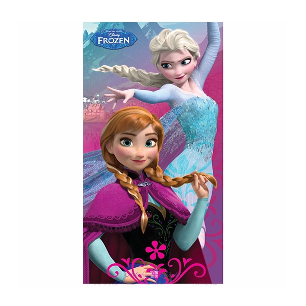 Carbotex Dětská plážová osuška LEDOVÉ KRÁLOVSTVÍ Frozen froté, 70x140cm