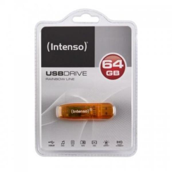USB flash disk INTENSO 3502490 USB 2.0 64 GB Oranžový