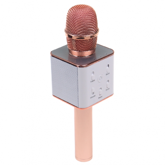 Karaoke mikrofón Q7 s puzdrom rosegold