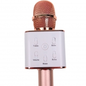 Karaoke mikrofón Q7 s puzdrom rosegold