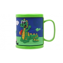 Hrnek dětský plastový (zelený s krokodýlem)