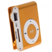 Kompaktný MP3 prehrávač oranžový