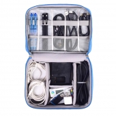 Cestovný organizér na káble a nabíjačky šedý