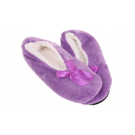 Domácí nazouvací pantofle fialové