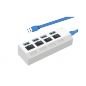 USB rozbočovač 4 porty bílý