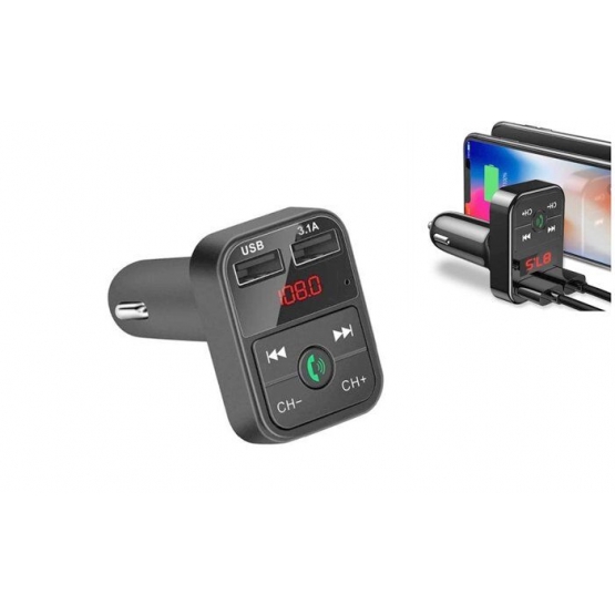 Bluetooth autonabíječka - FM transmitter černá