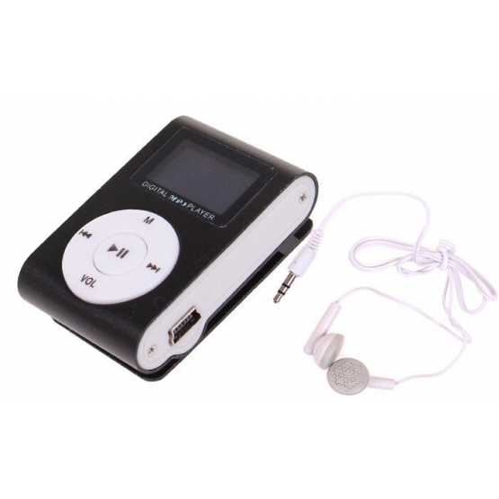 Mini MP3 přehrávač s displejem černý