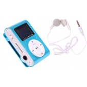 Mini MP3 přehrávač s displejem modrý