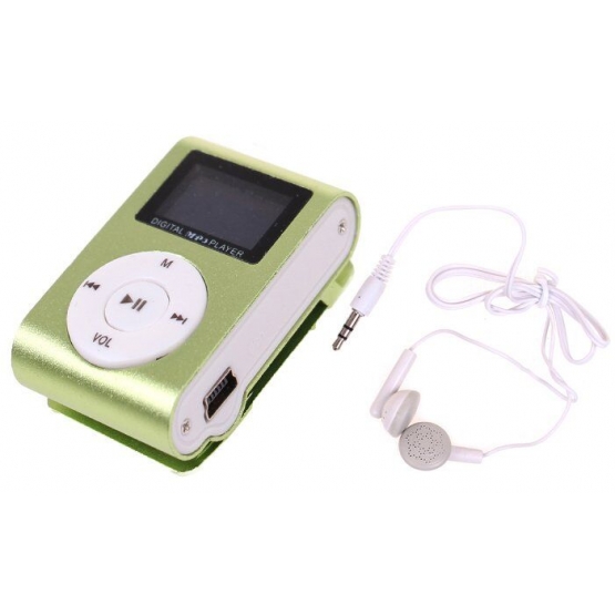 Mini MP3 přehrávač s displejem zelený