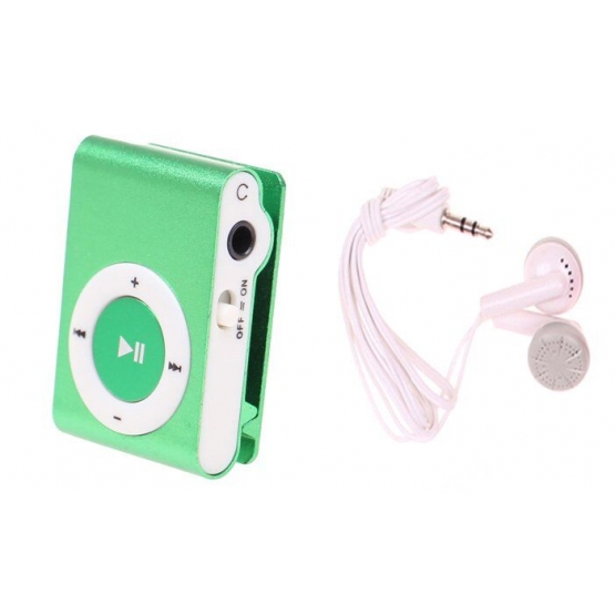 Kompaktní MP3 přehrávač zelený