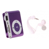 Kompaktní MP3 přehrávač fialový