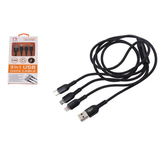 USB kabel 3 v 1