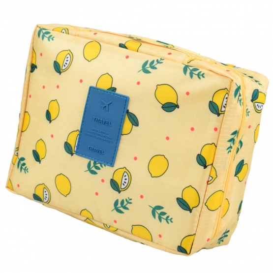 Kosmetická taška Travel žlutá s citróny