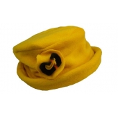 Klobouk fleecový žlutý
