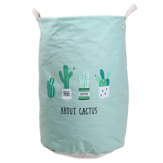 Koš na prádlo kaktus zelený