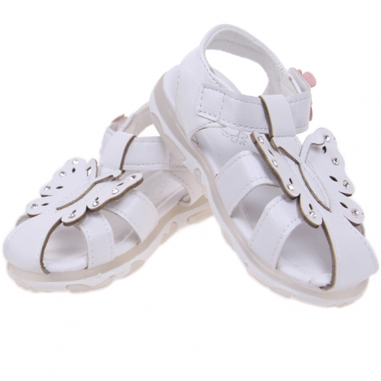 Dětské sandálky blikající bílé vel.24