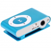 Kompaktní MP3 přehrávač modrý