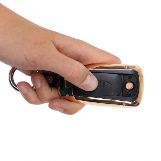 USB zapalovač klíč od auta zlatý