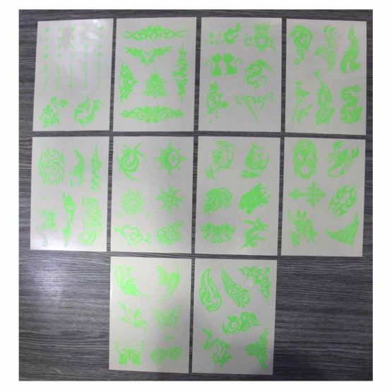 Svítící nalepovací tetování