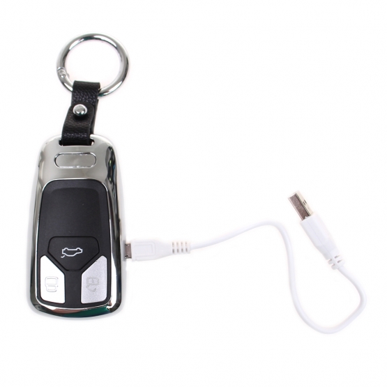 USB zapalovač klíč od auta stříbrný
