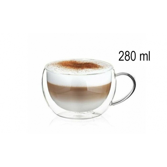 Dvoustěnný hrnek na cappuccino 280 ml