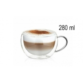 Dvoustěnný hrnek na cappuccino 280 ml