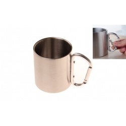 Nerezový hrnek s karabinou