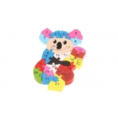 Vzdělávací dřevěné puzzle koala