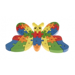 Vzdělávací dřevěné puzzle motýl