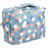 Kosmetická taška Travel modrá s květy