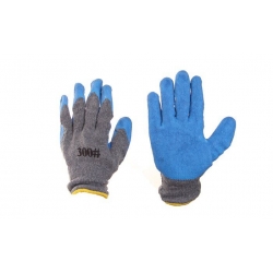 Pogumované pracovní rukavice modro-šedé