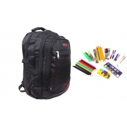 Batoh černý s náplní školních potřeb typ A