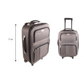 Cestovní kufr látkový šedý varianta 7