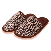 Pantofle domácí leopardí hnědé vel.44/45