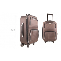 Cestovní kufr látkový hnědý varianta 4