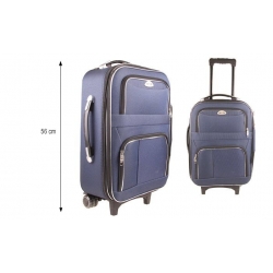 Látkový kufr modrý varianta 1