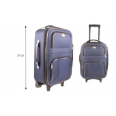 Látkový kufr modrý varianta 2
