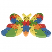 Vzdělávací dřevěné puzzle motýl