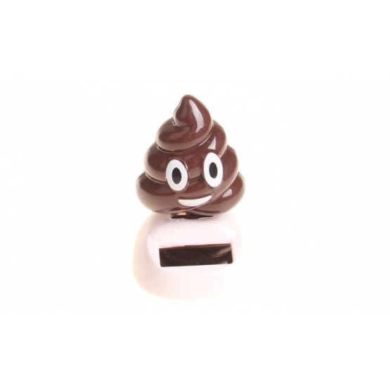 Solární tančící dekorace emoji poop