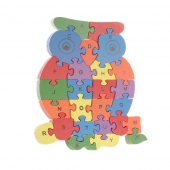 Vzdělávací dřevěné puzzle sova var.1      