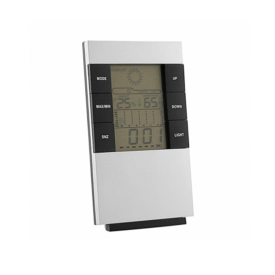 LCD digitální meteorologická stanice s hodinami 