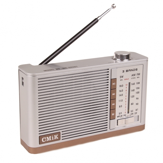 Přenosné rádio CMIK MK-999BT stříbrné