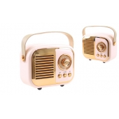 Bluetooth retro rádio BS-52D růžové