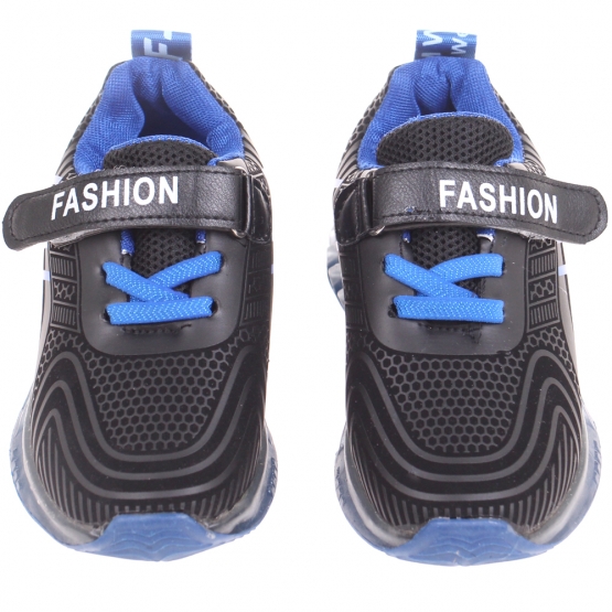 Dětské svítící boty FASHION černo-modré