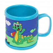 Hrnek dětský plastový (modrý s krokodýlem)