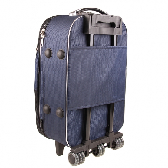 Látkový kufr modrý varianta 2