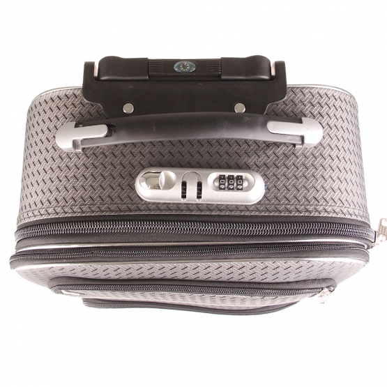 Látkový kufr šedý varianta 4