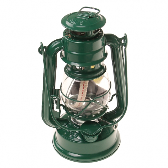 Petrolejová lampa 19 cm zelená