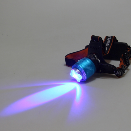 Led duální čelovka CSP-283 modrá