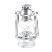 Petrolejová lampa 25 cm stříbrná